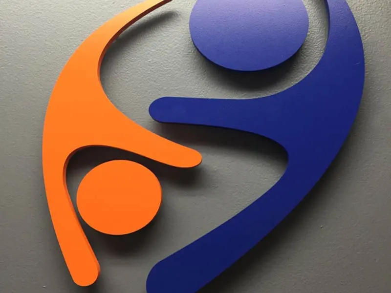 Health One dimensional logo sign