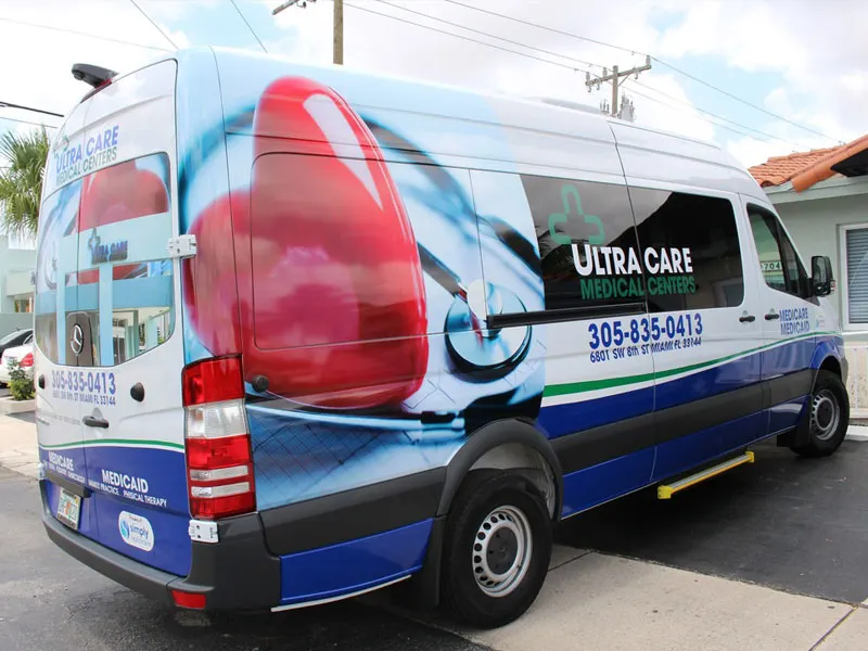 Ultra Care Medical Centers van wrap