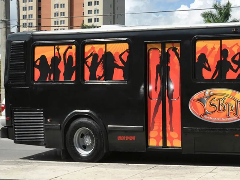Full wrap on a party bus
