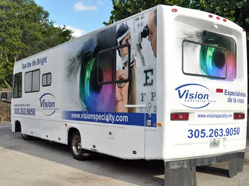 Vision Specialty Care mobile clinic wrap