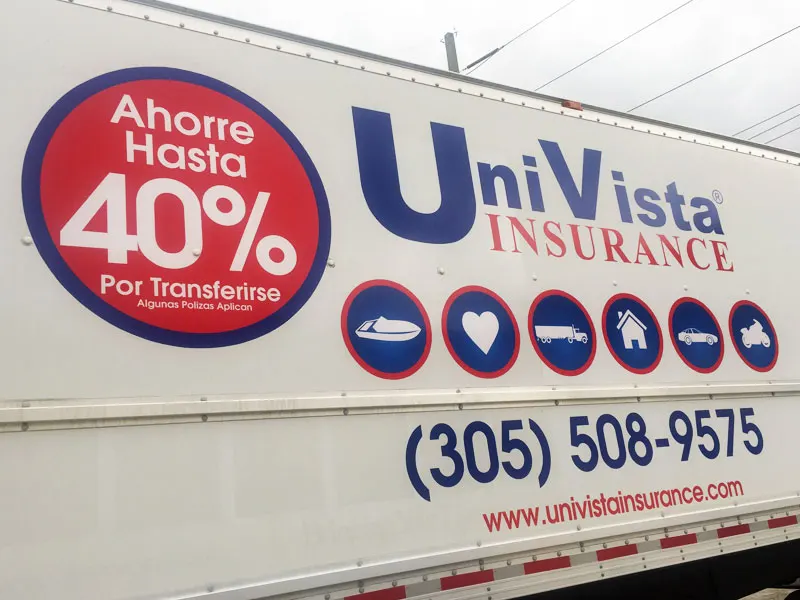 Univista Insurance box truck graphics