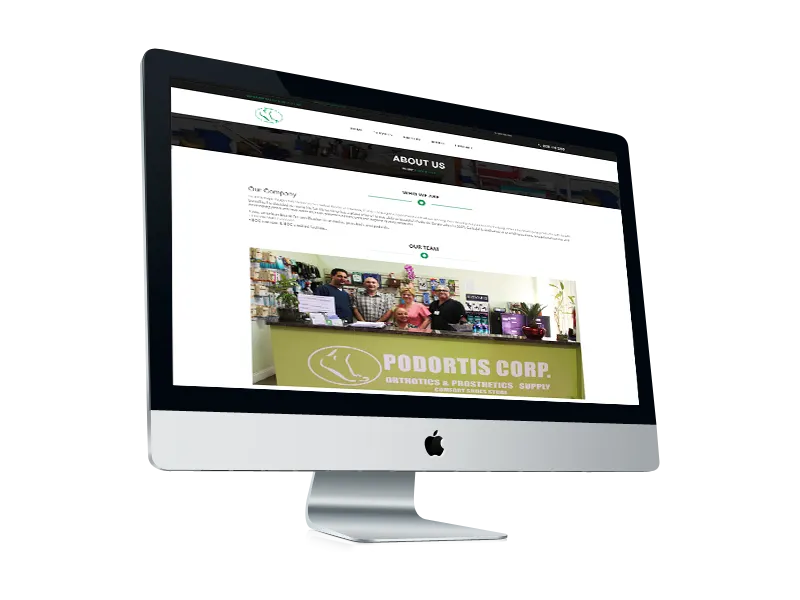 Community organization website on a desktop screen