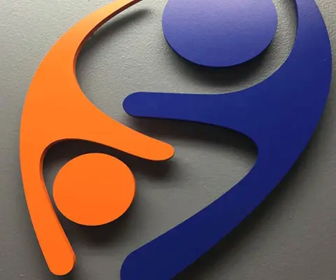 Health One dimensional logo sign