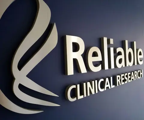 Reliable Clinical Research 3D wall sign