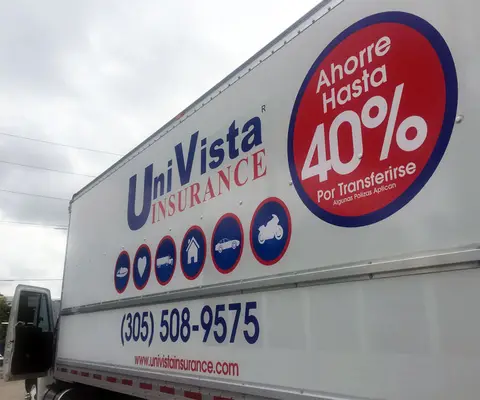 Univista Insurance vehicle wrap