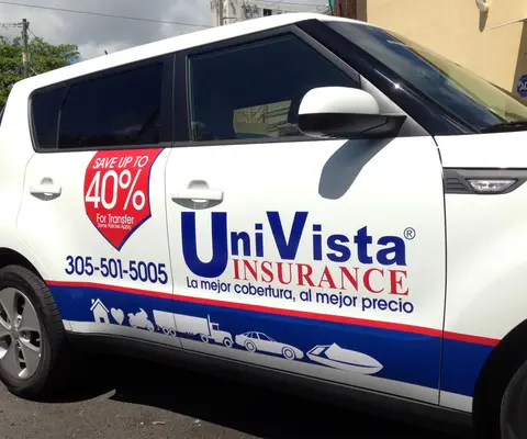Univista Insurance vehicle wrap