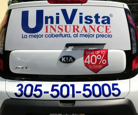 Univista Insurance vehicle wrap