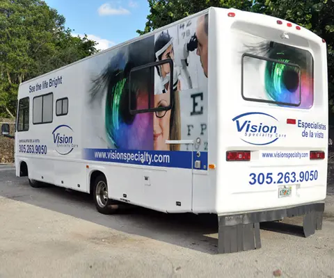 Vision Specialty Care mobile clinic wrap