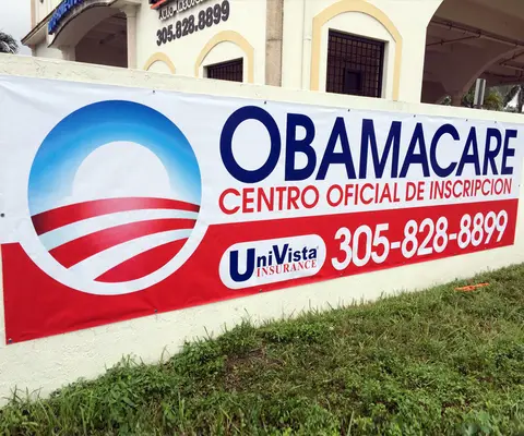 Obamacare enrollment banner for Univista Insurance