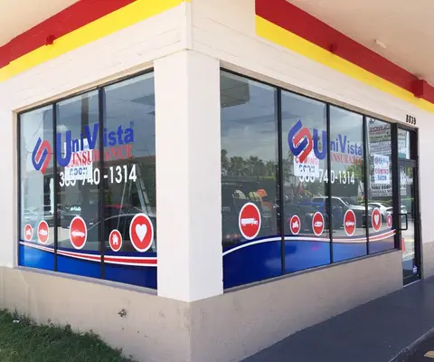 Univista Insurance storefront graphics