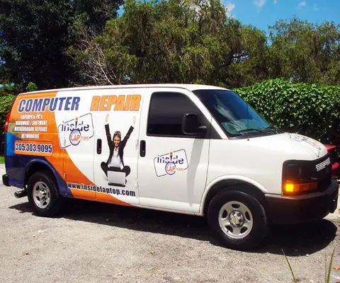 Computer repair van wrap