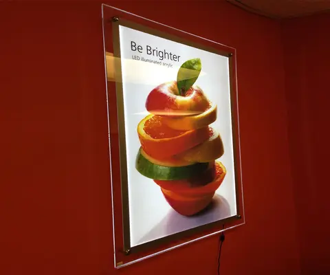 Illuminated lightbox poster